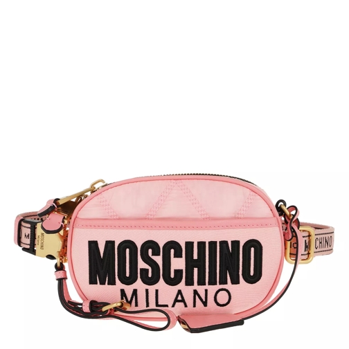 Moschino Logo Belt Bag Fantasia Bruma Rosa Crossbody Bag