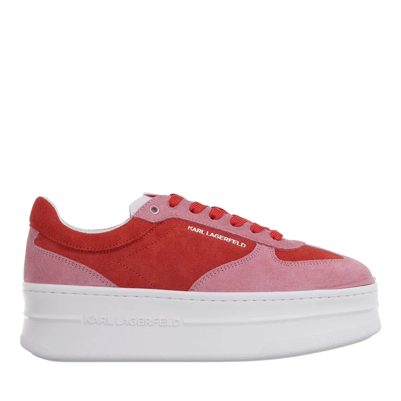 Karl Lagerfeld Low-Top-Sneaker Kobo Iii Apron Front Lo  Red Lthr & Suede W/Pink