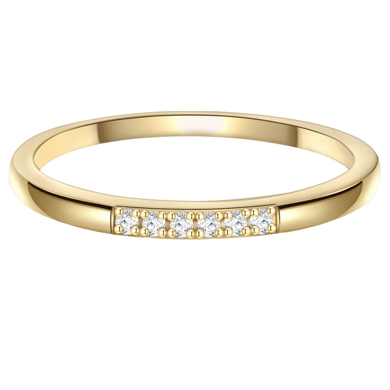 Glanzstücke München Ring Sterling Silber Ring Zirkonia gold