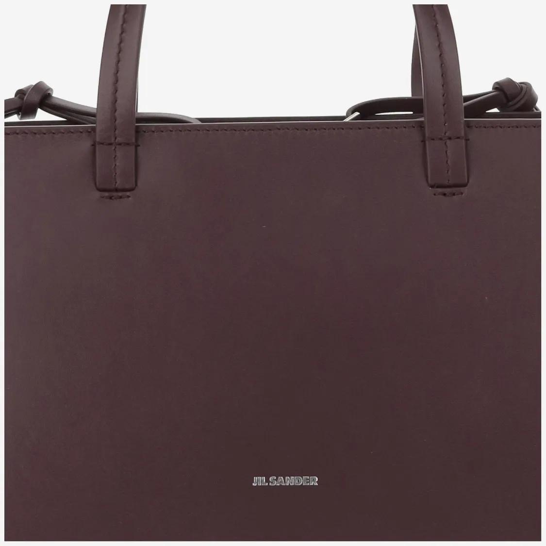 Jil Sander Shoppers & Totes Small Bateau Tote Bag in rood