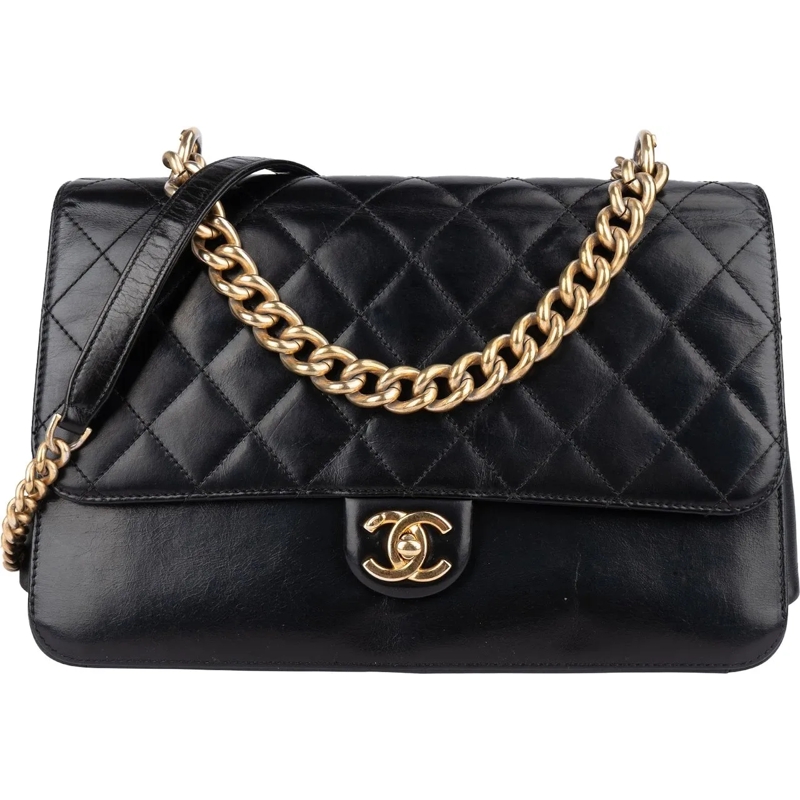 Chanel Tote Chanel Quilted Lambskin Medium Single Flap Metiers schwarz