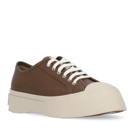 Marni Low-Top Sneaker - Brown Smooth Leather Sneakers - Gr. 39 (EU) - in Braun - für Damen