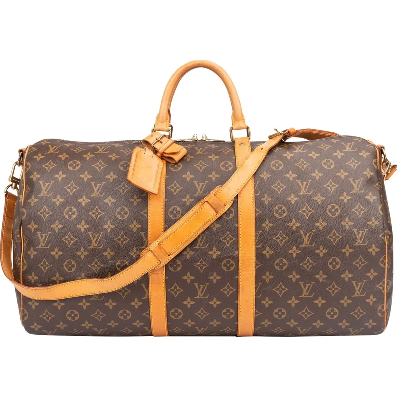 Louis Vuitton Tote Louis Vuitton Canvas Monogram Keepall 55 Bandoulie braun