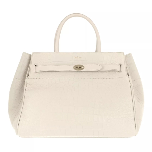 Mulberry Bayswater Tote Bag Soft Printed Croc Leather Chalk Tote