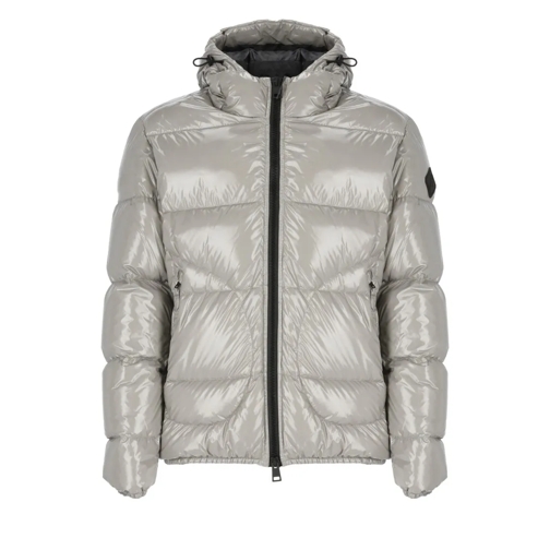 Herno Vestes en duvet Down Jacket With Logo Grey