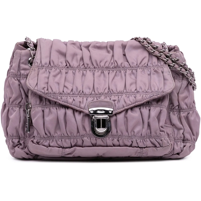 Prada Schultertasche Tessuto Gaufre Shoulder Bag lila
