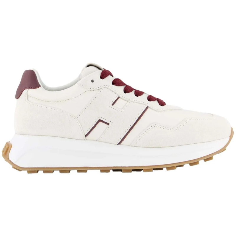 Hogan Low-Top-Sneaker Dames H641 Sneaker Wit/Bordo weiß