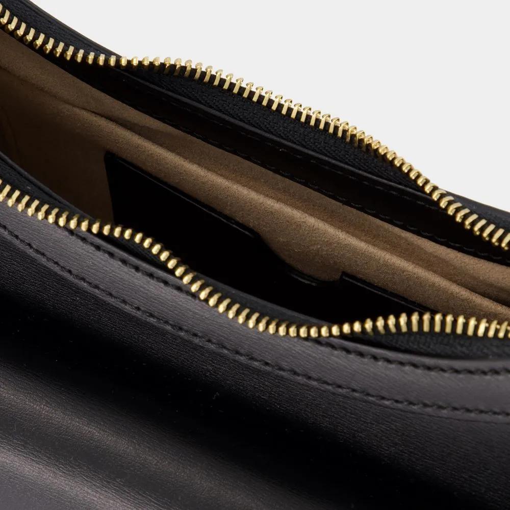 Balmain Shoppers B-Buzz Shoulder Bag Leather Black in zwart