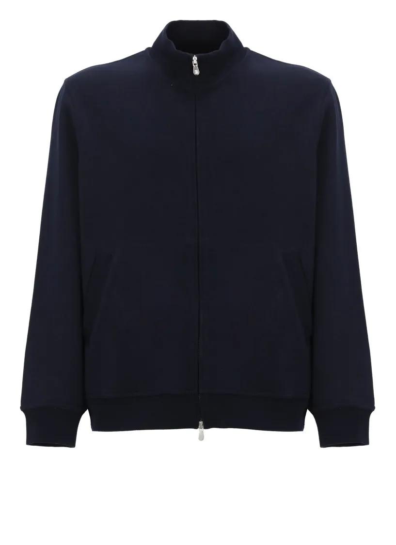 Thumbnail - Brunello Cucinelli - Blue Cotton Blend Sweatshirt - Größe M - blau