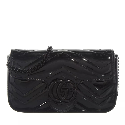 Gucci Mini GG Marmont Crossbody Bag Patent Leather Black/Black Crossbody Bag