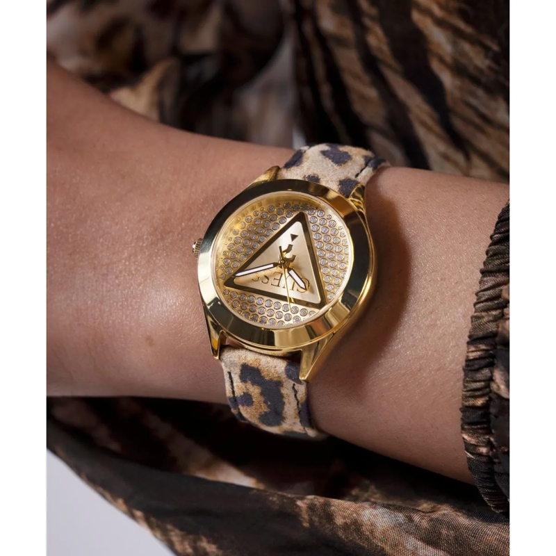 Guess Quarzuhr Quarz-Analoguhr Glitz Plaque leopard(Image 3)