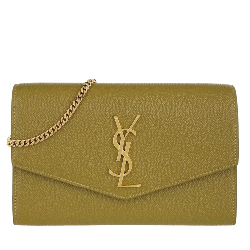 Saint Laurent Flap Chain Crossbody Bag Olive Green Envelope Bag