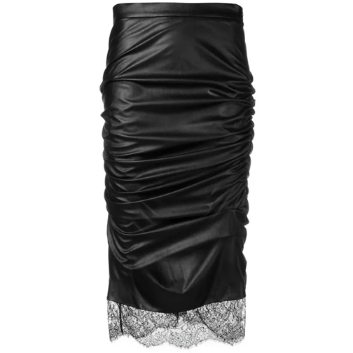 Tom Ford Ruched Black Midi Skirt Black 