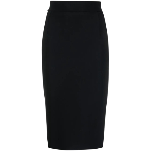 Chiara Boni Black Pencil Skirt Black Midi Rokken