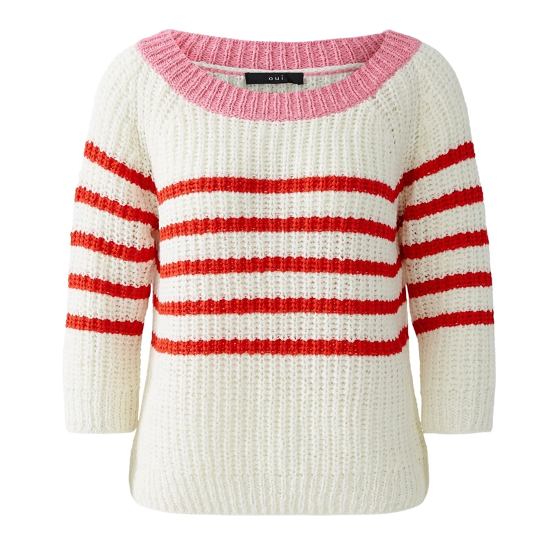 Oui Pullover Pullover rot