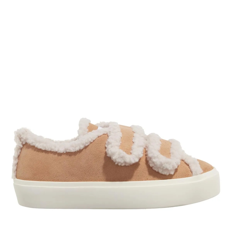 INUIKII Low-Top-Sneaker Shearling Low Velcro Beige