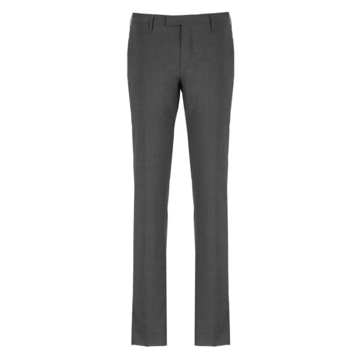 Pt Torino Dark Grey Wool Trousers Grey 