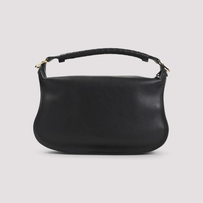 Chloé Sac à bandoulière Calf Leather Shoulder Bag With Gold-Tone Hardware Black
