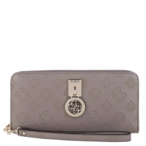 Guess Ninnette Large Zip Around Taupe Zip-Around Wallet