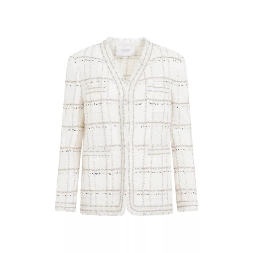 Giambattista Valli Bouclé Ivory Gold Polyamide Jacket Neutrals 