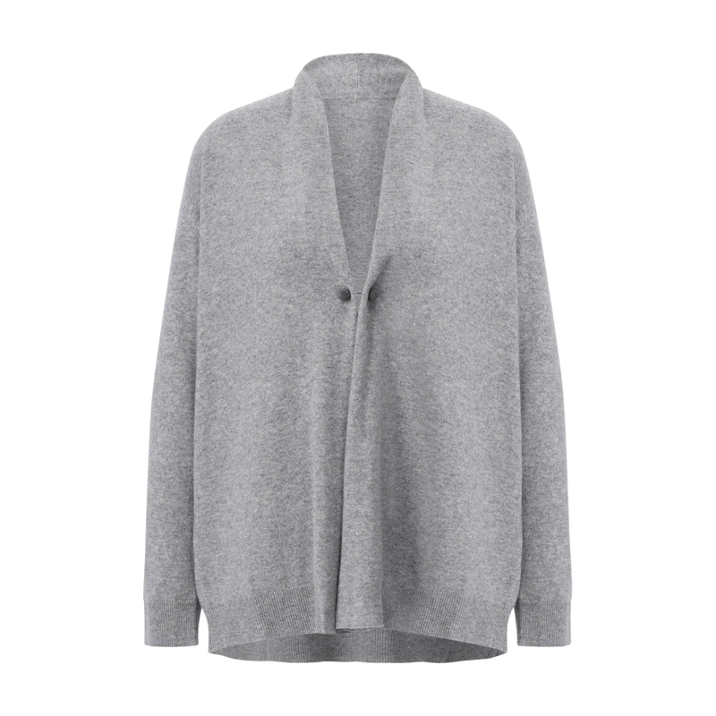 Fabiana Filippi Cardigan Cardigan mit Schmuckdetail Grau
