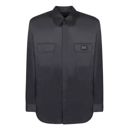 Dolce&Gabbana Padded Shirt With Smooth Fabric Black 