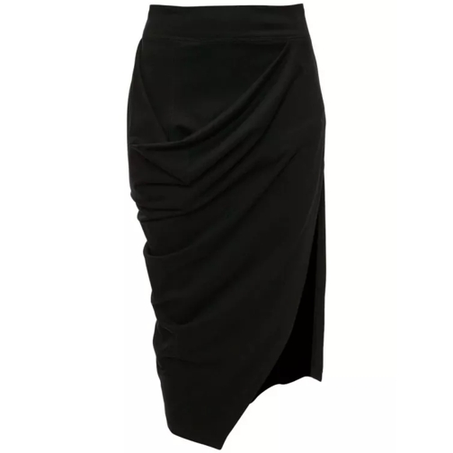J.W.Anderson Black Asymmetric Draped Skirt Black 