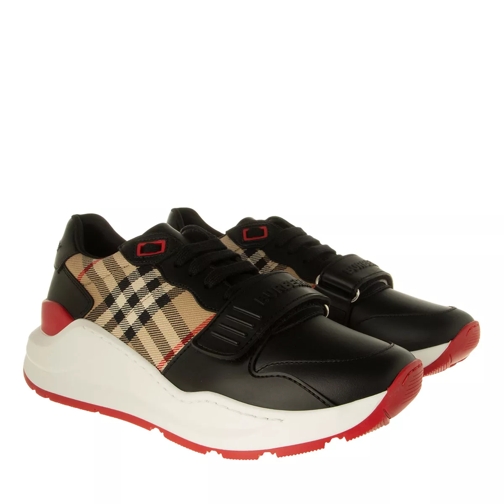Burberry Vintage Check Cotton Sneakers Leather Black/Archive Beige Low-Top Sneaker