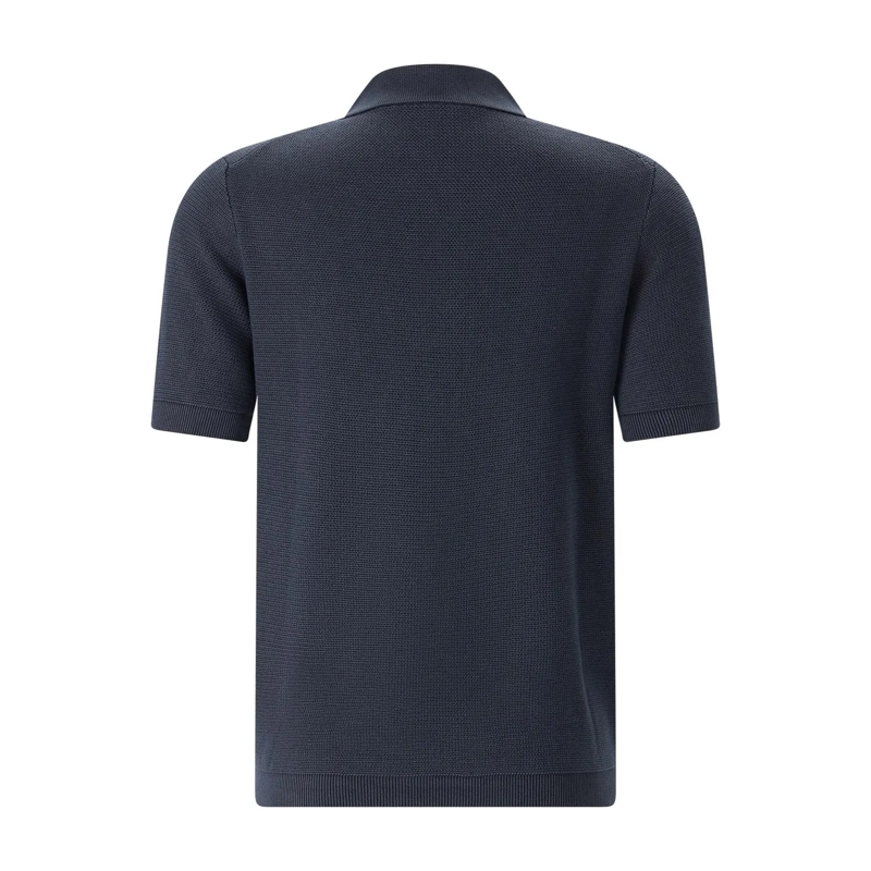 Maurizio Baldassari Poloshirt Poloshirt aus Baumwollstrick dunkelblau(Image 2)