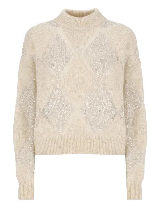 Brunello Cucinelli - Beige Wool And Mohair Sweater - Größe M -