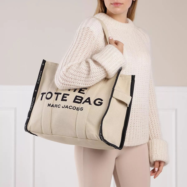 Marc Jacobs Beige & Black 'The Large Tote' Tote