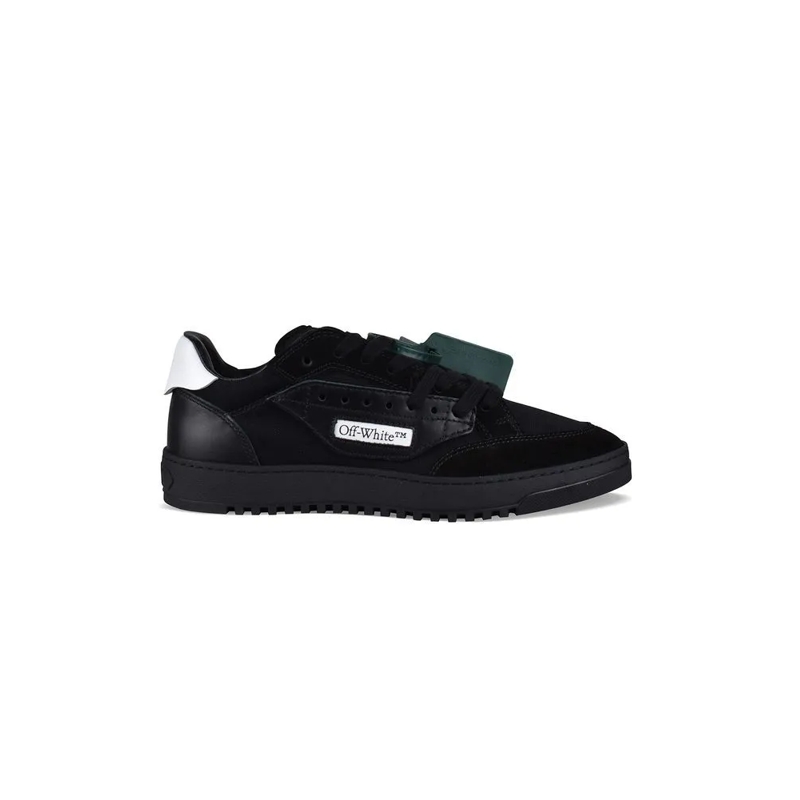 Off-White Lage-top sneaker Low-Top Sneakers With Suede, Leather Black