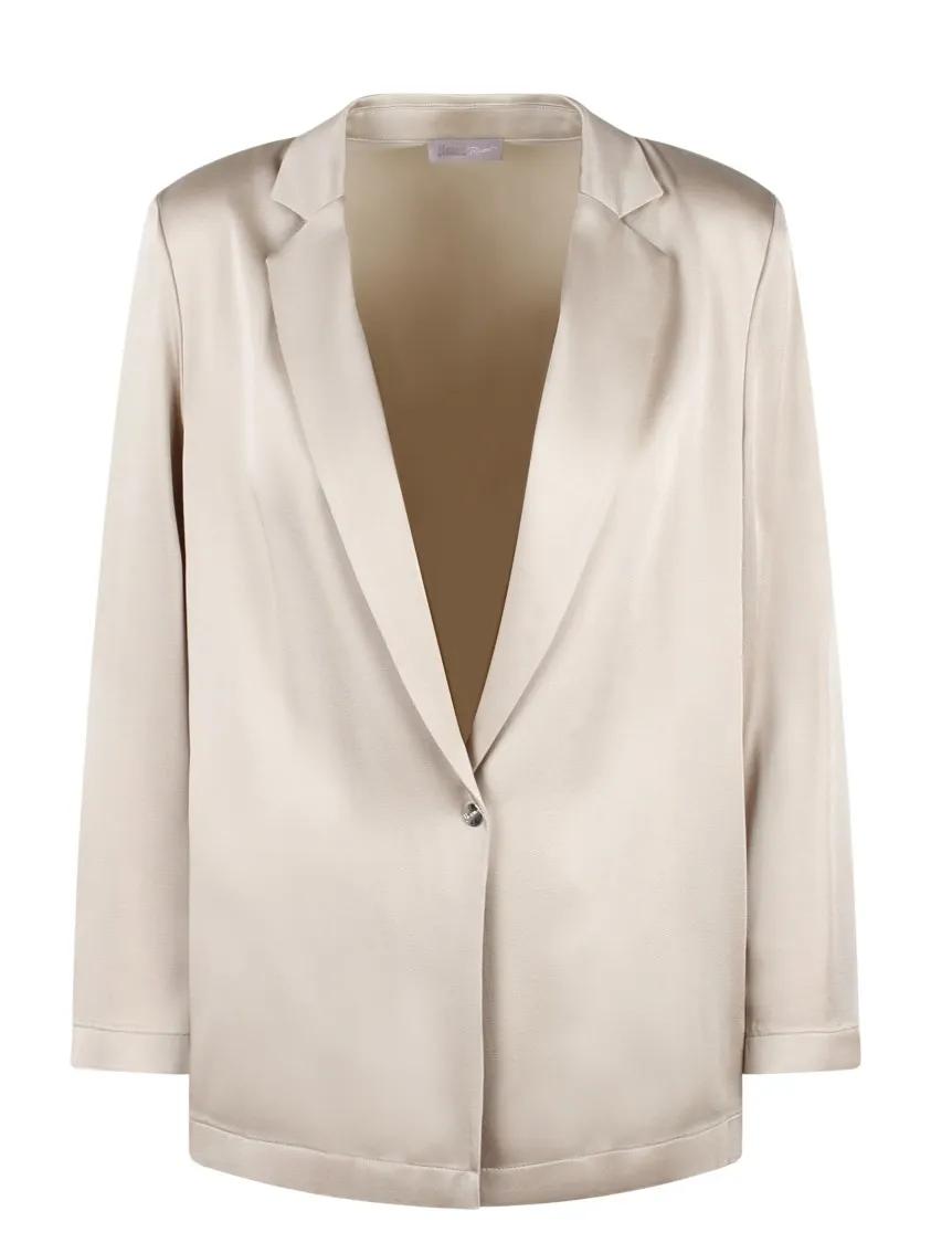 Herno - Satin Shirt Jacket - Größe 38 - beige