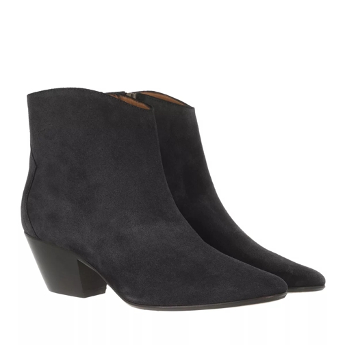 Isabel Marant Dacken Ankle Boots Suede Leather Faded Black Ankle Boot