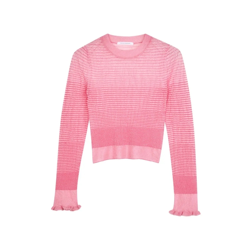 Cecille Bahnsen Trui Corali Top Sheer Knit Pink