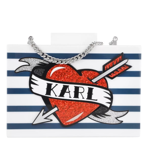 Karl Lagerfeld Captain Karl Minaudiere Stripes Clutch