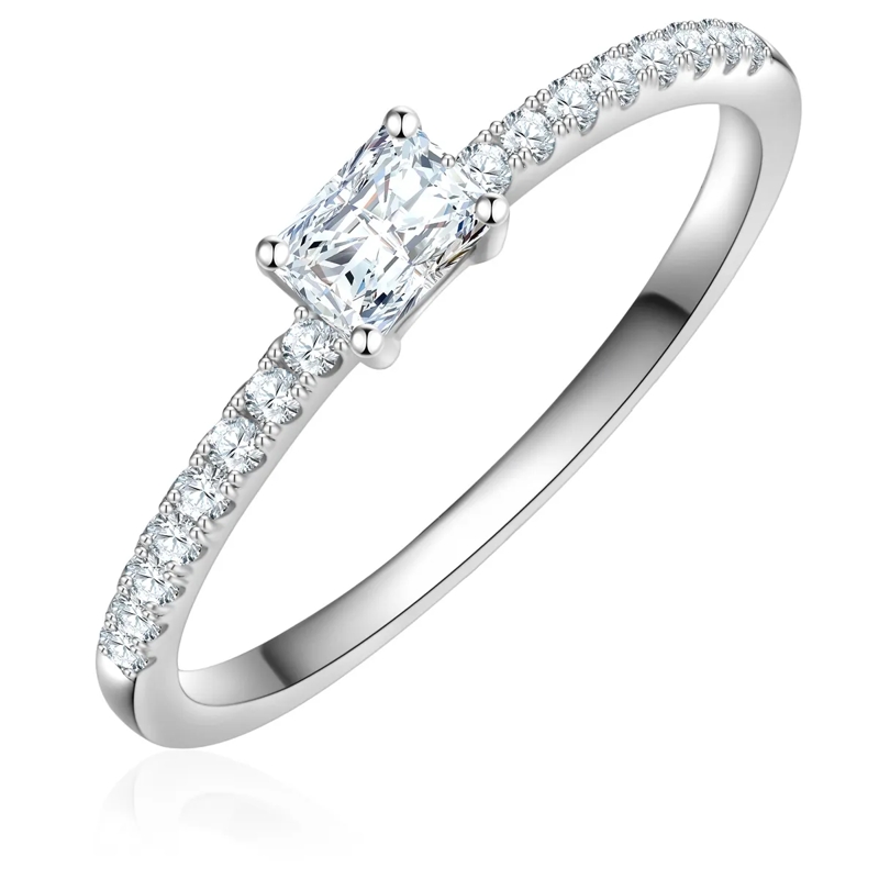 Trilani Ring Sterling Silber Ring Zirkonia silber(Image 2)