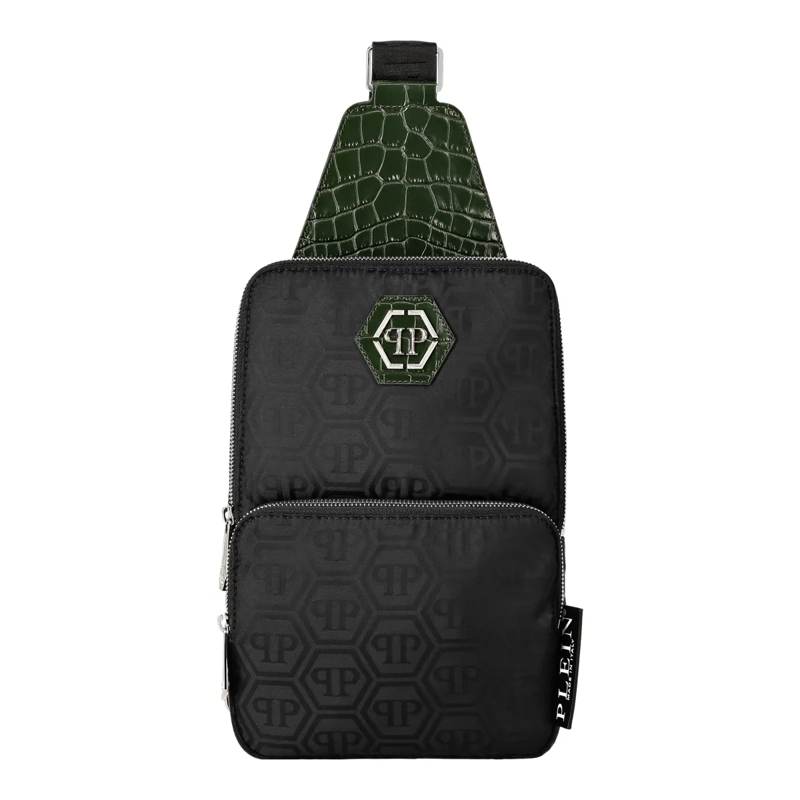 Philipp Plein Schultertasche Kreuzkörper Monogram schwarz