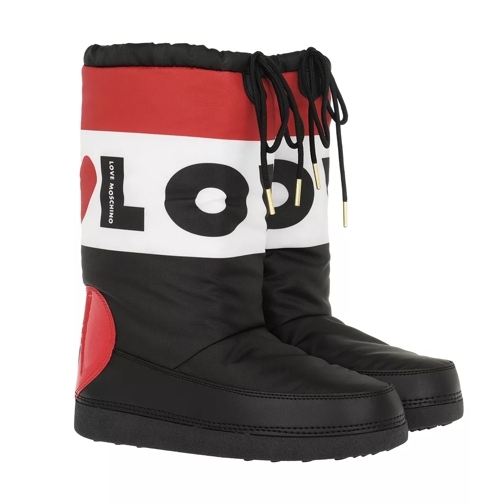 Love Moschino Ski Boot Heart Nero/Bianco/Rosso Ankle Boot