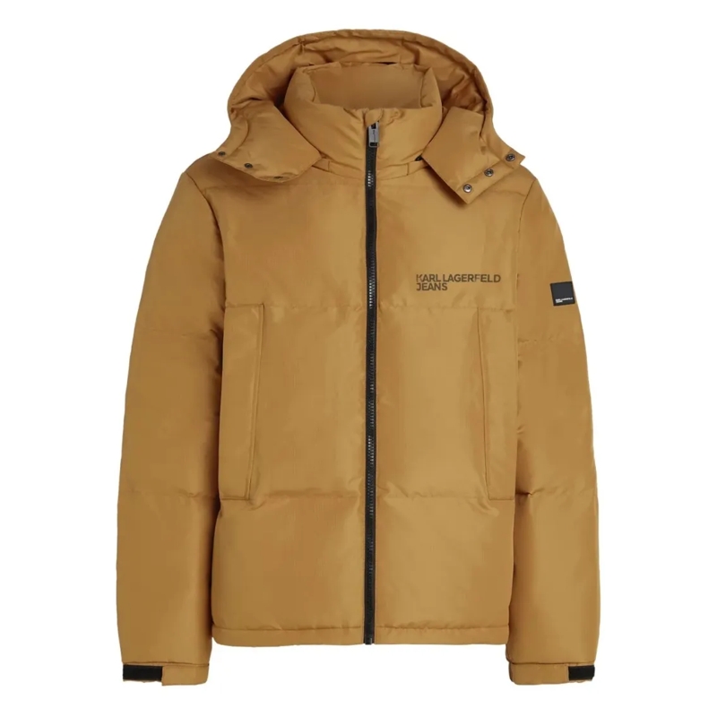 Karl Lagerfeld Daunenjacke Minimalistic Black Giubbino Jacket With Zipper Clo Brown