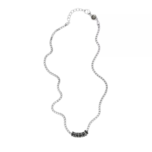 Diesel Stainless Steel Chain-Link Necklace Silver Collier court