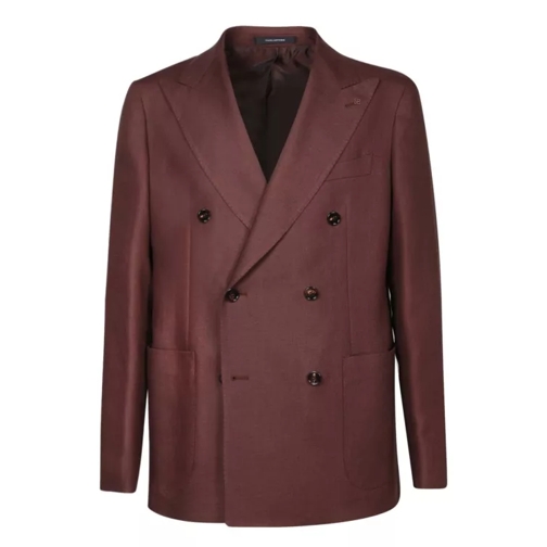 Tagliatore Linen Jacket Burgundy 