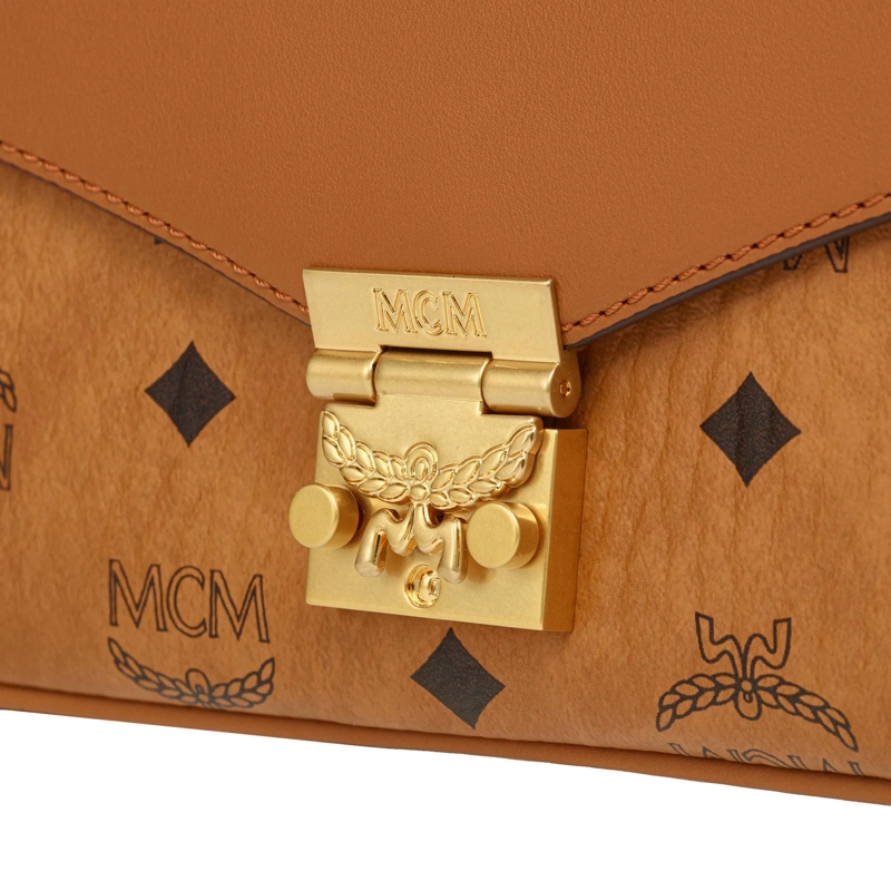 MCM Crossbodytas Tracy Vi Lthr Mix Crossbody Mni Co Cognac(Image 6)
