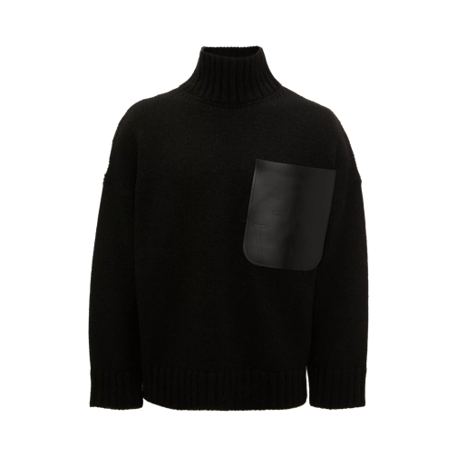 J.W.Anderson Pullover mit Lederpatch off white off white 