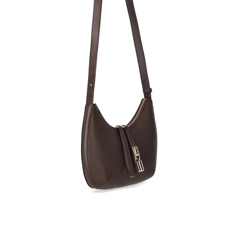 Furla Hobo Bag Furla Goccia S Shoulder Bag Cioccolato(Image 5)