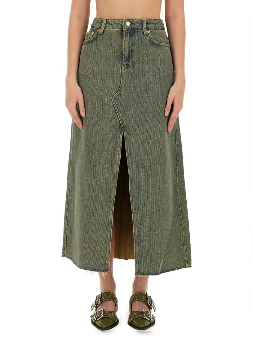 Thumbnail - GANNI - Maxi Skirt - Größe 40 - blau