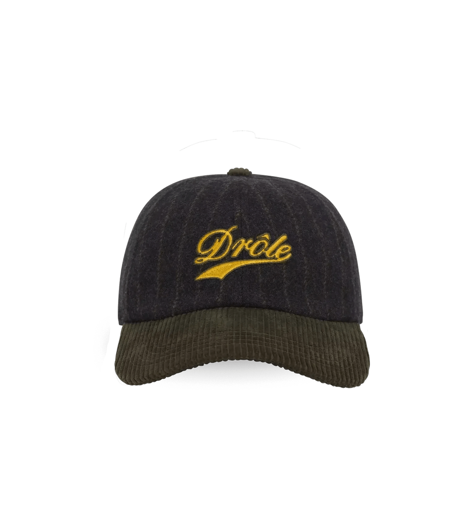 Drôle De Monsieur Mützen - 6-Panel-Cord-Cap mit Tennis-Streifen - Gr. ONE SIZE - in Grau - für Damen