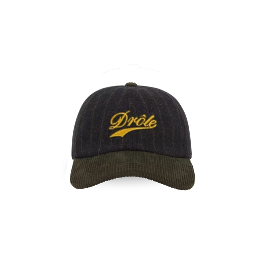 Drôle De Monsieur Mütze 6-Panel-Cord-Cap mit Tennis-Streifen GREY GREY