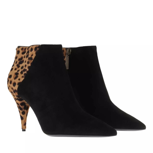 Saint Laurent Animal Point Ankle Booties Nero/Manto Naturale Ankle Boot