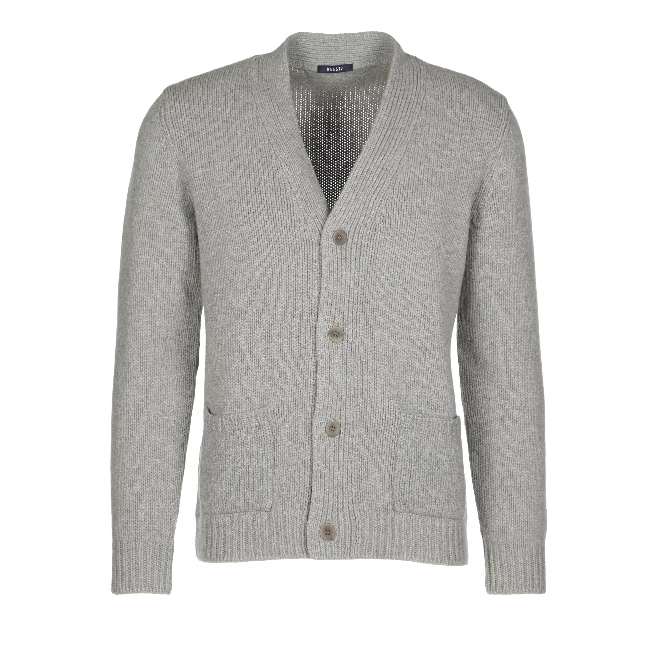 04651 - Cashmere Cardigan - Größe M - grau